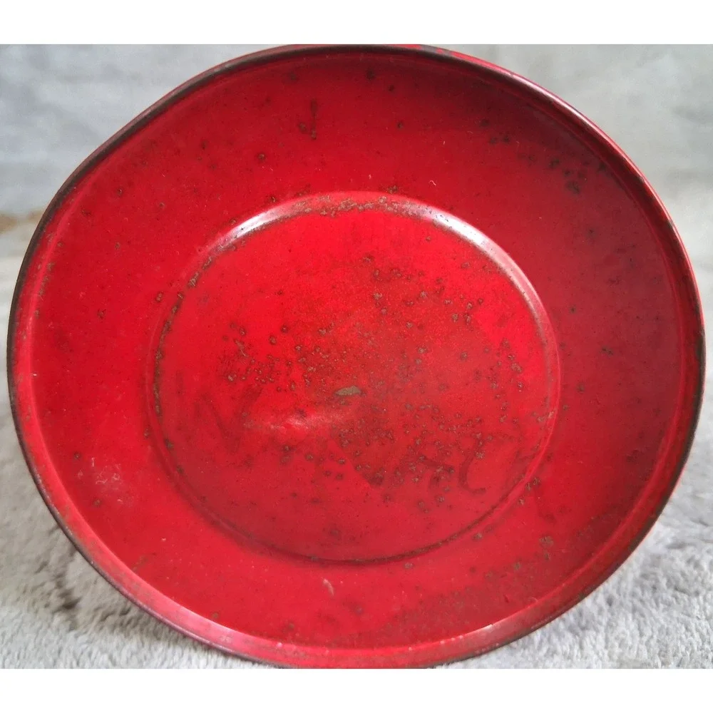 Vtg Winged Wheel No 350 Red Kerosene Lantern Japan Hurricane Lamp Lightly Used